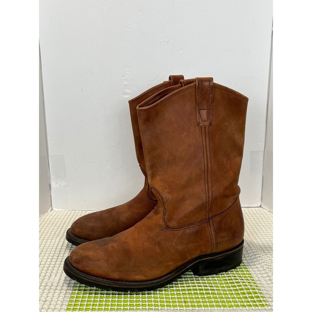 Double H Robert Western Leather Work Boot Men Brown Vibram Oil Resistant no Size